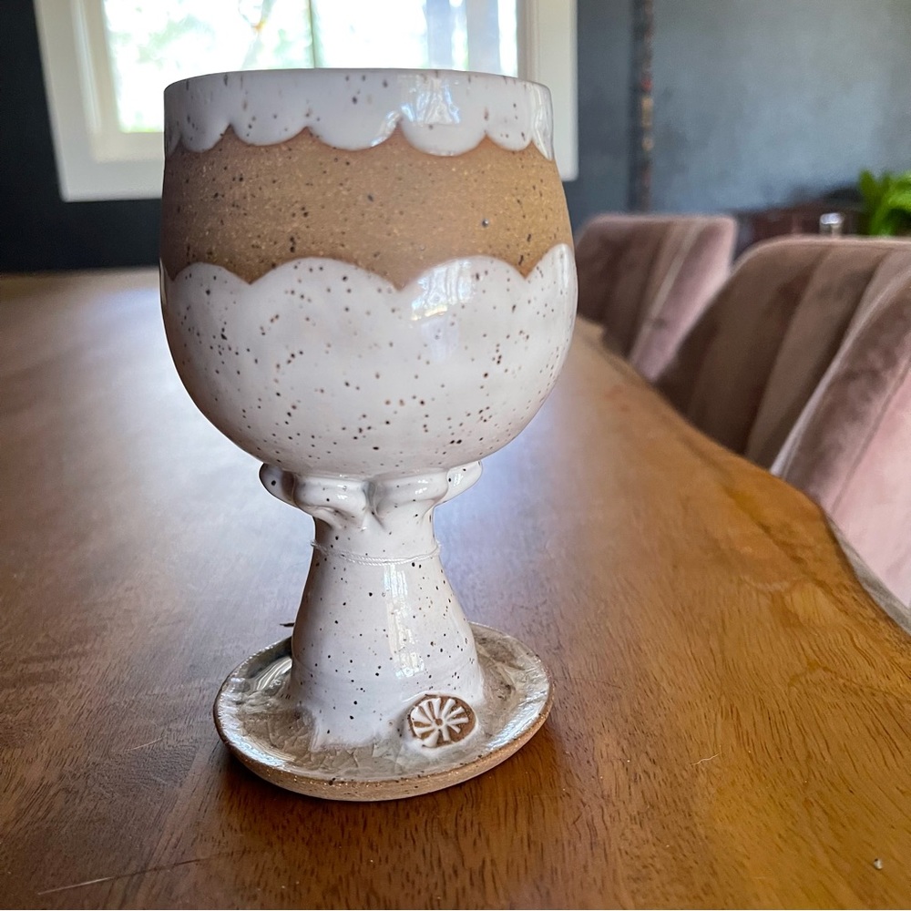 Handmade Ceramic Wine Goblet by That Pottery Gal